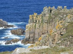 Rocky cliff and the sea
