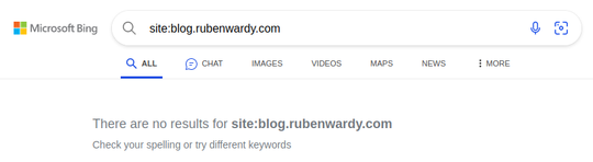 There are no results for site:blog.rubenwardy.com