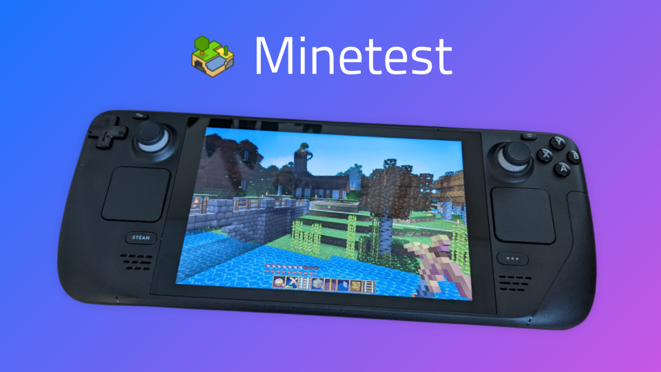 The cover image for "Minetest on Steam Deck: usage and review"