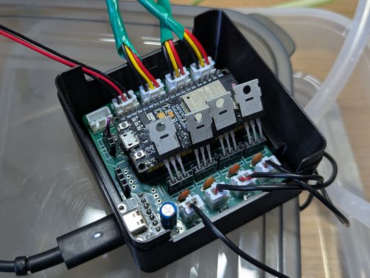 Inside the enclosure.