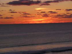 Sunset over the sea