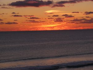 Sunset over the sea