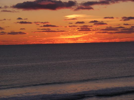 Sunset over the sea