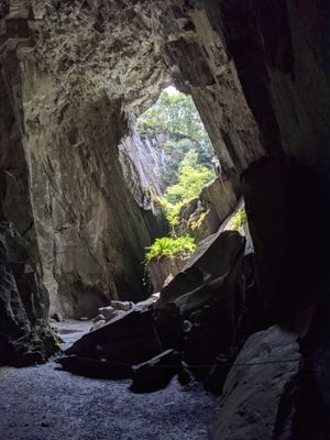 A cave in the Lake District. I love the lighting here.