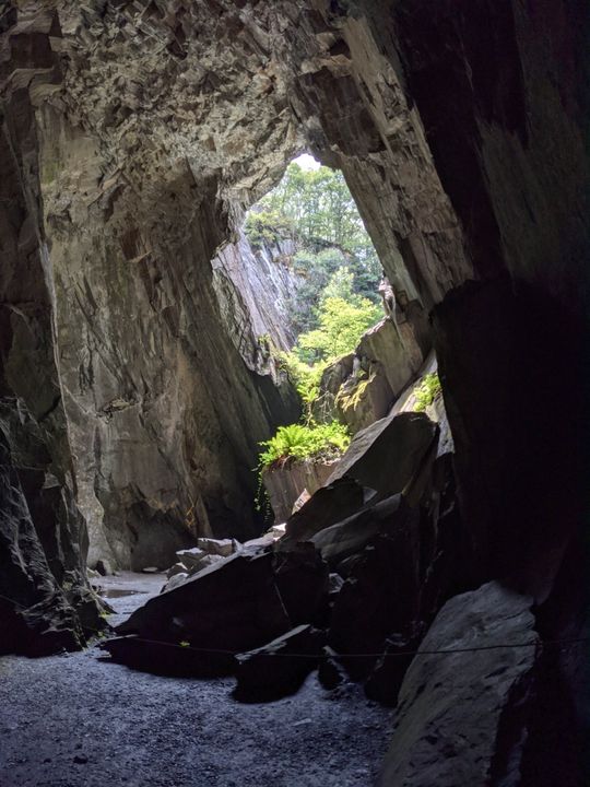 A cave in the Lake District. I love the lighting here.
