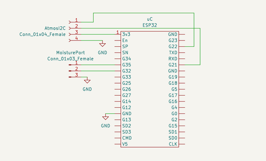 Electronics schematic, created using KiCAD