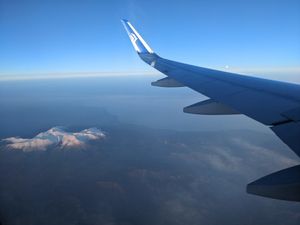 View of Mount Olympus (I think) from a plane.