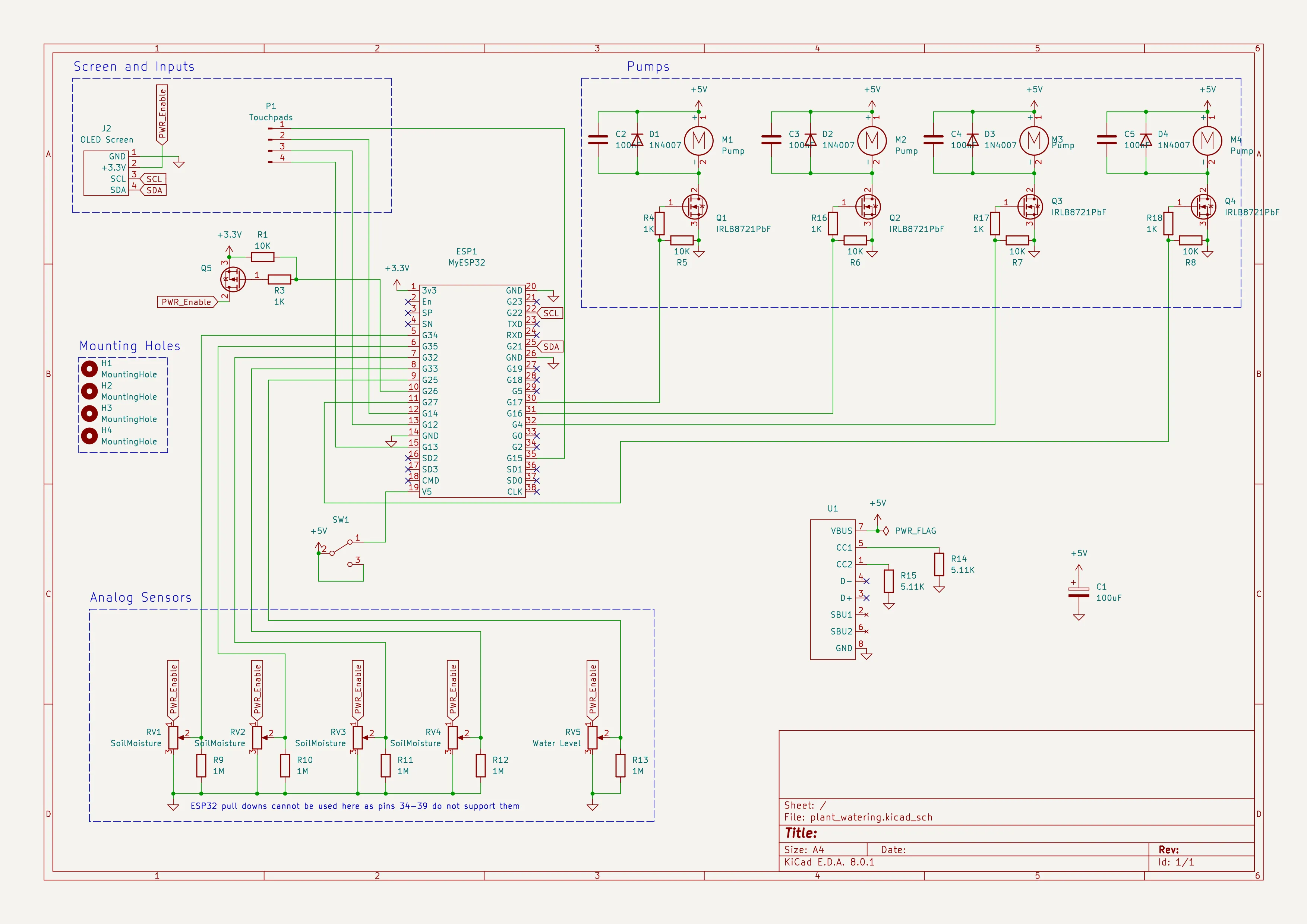 The schematic of my circuit, made using KiCAD