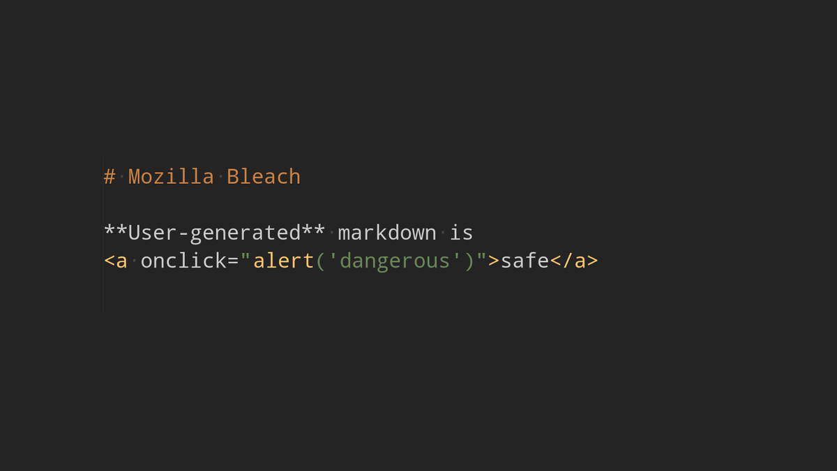 The cover image for "Securing Markdown user content with Mozilla Bleach"